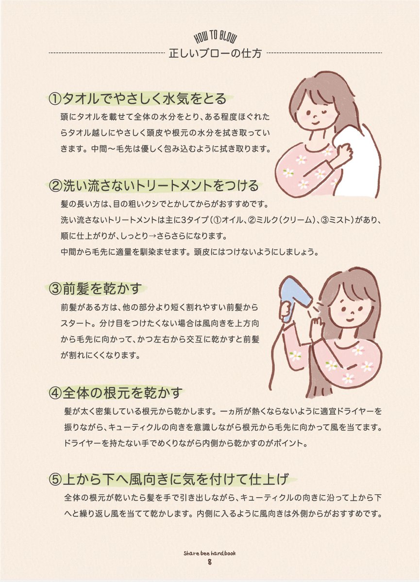 Share Bee シェアビー Sharebee に付属するリーフレットで紹介している 正しいシャンプーの仕方 正しいトリートメントの仕方 正しいブローの仕方 ちょっと知りたいマメ知識 です ヘアケア 正しいシャンプーの仕方 正しいトリートメント Share Bee シェアビー Sharebee に付属するリーフレットで紹介している 正しいシャンプーの仕方 正しいトリートメントの仕方 正しいブローの仕方 ちょっと知りたいマメ知識 です ヘアケア 正しいシャンプーの仕方 正しいトリートメント