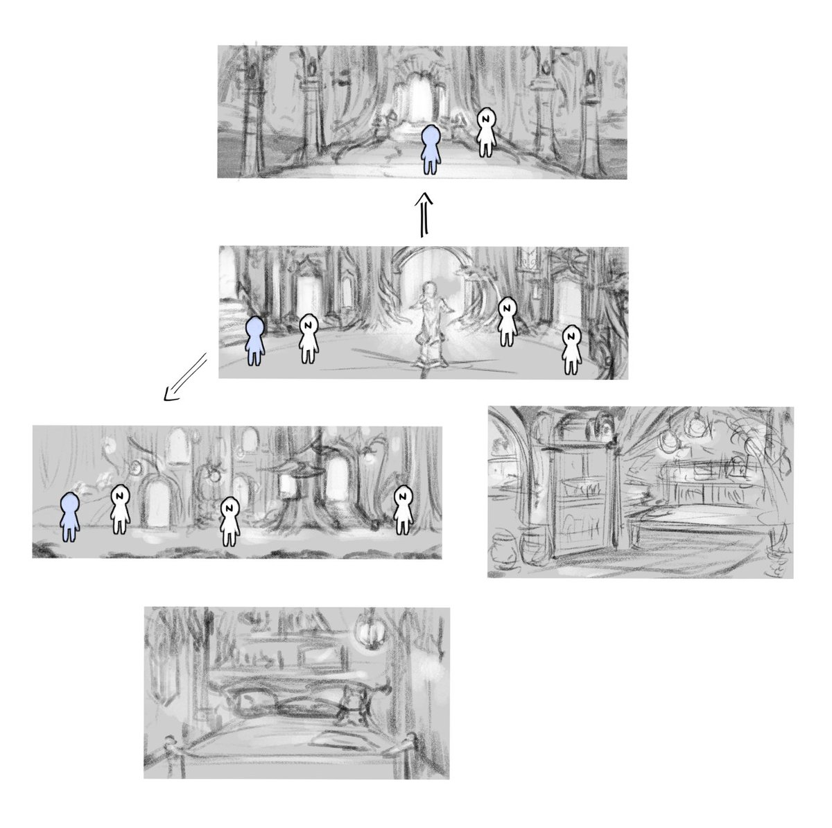 自分にしかわからないマップデザインを描いてる… 