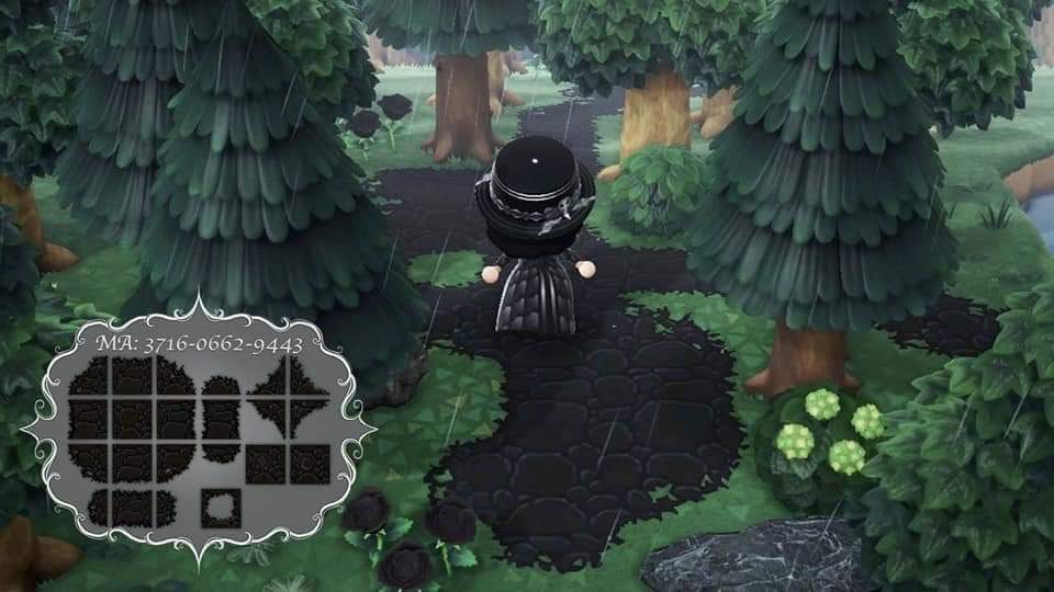 slutty_puppyy's tweet photo. I must really hate myself after 300+ hours working on my current island I've decided to destroy everything and now do a horror/ witch theme 🙃🙃🙃 just so I can use this GORGEOUS path #acnh #witch #AnimalCrossingNewHorizons #AnimalCrossingDesigns #thisishowidie https://t.co/FPQYYDmyW3