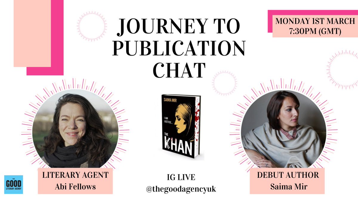 Every writer’s journey is unique. To talk about this, TGLA is launching a new Journey to Publication series on Instagram Live. Join us on 01/03 (7:30pm, GMT) as @SaimaMir talks to her agent @AbiRFellows, about the journey to publishing her wonderful debut, The Khan.