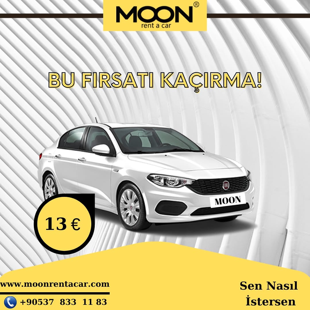 Şubat da indirim fırsatları devam ediyor !

İndirimli rezervasyon yaptırmak için 

☎️ +90 850 532 11 93
☎️ +90 537 833 11 83
📍 info@moonrentacar.com
Moonrentacar.com 
Muhteşem fırsatlar devam ediyor.

#moonrentacar #rentacar #rental #carrental #rezervasyon
