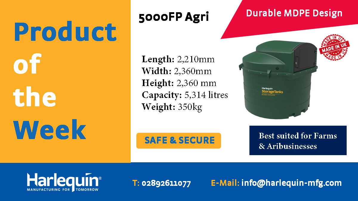 HarlequinMFG's tweet photo. Sporting a #durable &amp; stable #MDPE Design, our #CostEffective and easy to maintain 5000 litre #FuelPoint Agri is ideal for small #farms and #AgriBusinesses. The tank is easily customised to suit more specific requirements. Want to know more? Go here - https://t.co/zdq1TNqlL0. https://t.co/myzyyfQ3qd