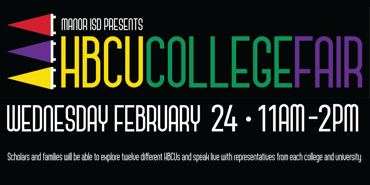 ManorISD's tweet photo. We are only a few hours away from the MISD Inaugural HBCU Virtual College Fair. 9th – 12th grade scholars and families, you don't want to miss this opportunity to learn more about notable HBCUs from across the nation! 

https://t.co/FusPkY2tzO

#ManorISD #ScholarsFirst #HBCULove https://t.co/f1NZEeqEFa