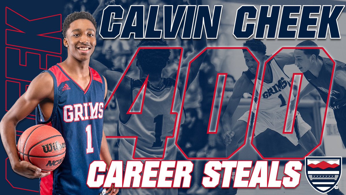On Sunday, Calvin Cheek became the 4th player in <a href="/NCAA/">NCAA</a> history to record 400+ career steals #GoGrims #Forward #d3hoops