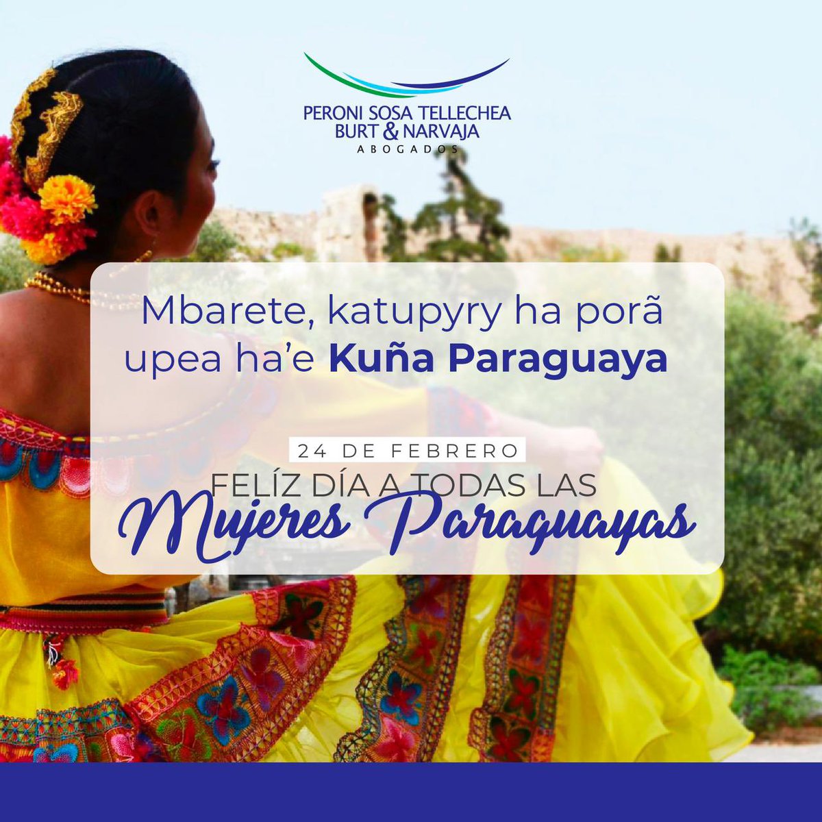 PSTBNLawFirm's tweet photo. Felicidades a todas las mujeres paraguayas 🇵🇾 en su día desde #PSTBN 👭👭 https://t.co/msRHKB2AWq