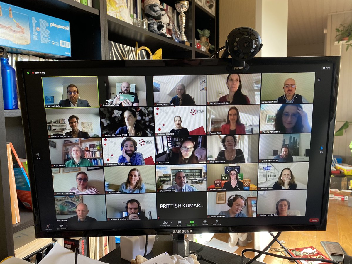 jeanalexis_JAS's tweet photo. Now attending the #EFMDprofdev webinar « Paradoxes of #Leadership - #Neuroscience-based leadership in the #InformationAge » based on @StevenPoelmans’ latest book with @Bruce_Fecheyr moderated by @HendrikLohseOX
How does stress influence our capability to be a leader ? https://t.co/Tdyvr1qeAD