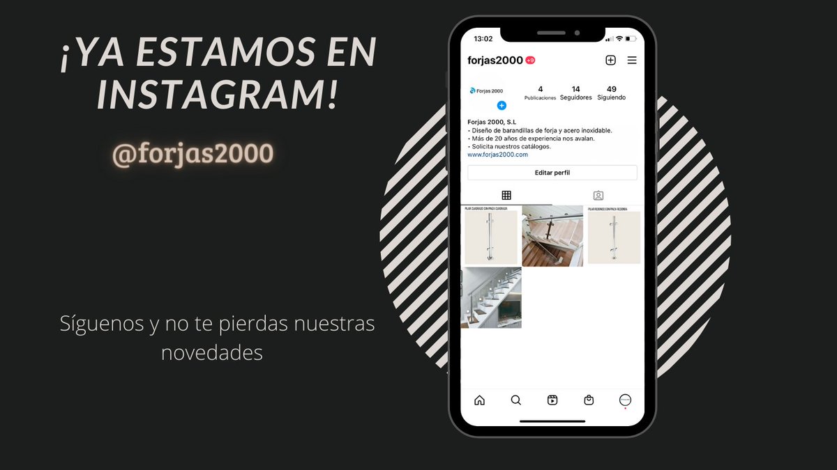forjas2000's tweet image. ¡Síguenos en Instagram!