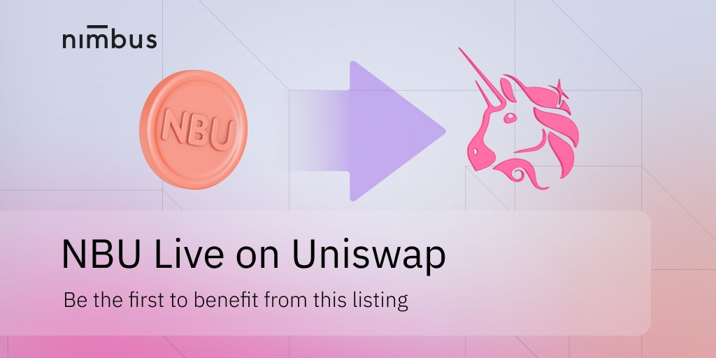 $NBU is now listed on <a href="/Uniswap/">Uniswap Labs 🦄</a>, the biggest decentralized exchange in the world!🚀

Don't miss your first-mover advantage - swap NBU with ETH now!😎  

app.uniswap.org/#/swap?inputCu…