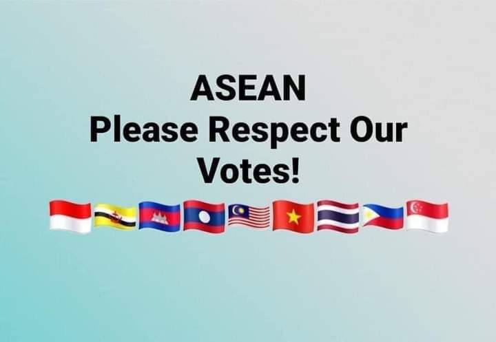 antt_u's tweet photo. We strongly reject the resolution proposal from Indonesia. ASEAN is proposing to hold another election as pledged by the Junta. This is completely unacceptable.We already voted and have our elected government. 
#rejectASEANResolution #HearTheVoiceOfMyanmar https://t.co/hD2gsW8Ojv