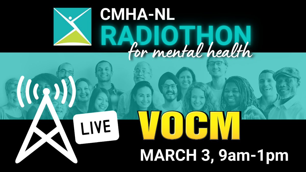 Join us LIVE on March 3, 9am-1pm, for our Radiothon for Mental Health on <a href="/590VOCM/">YOUR VOCM</a>! Details available here: fb.me/e/IcfAeIdM 💚 Listen to the stories of frontline workers and people with lived experience as they discuss mental health in #NL. <a href="/VOCMCares/">VOCM Cares Foundation</a>