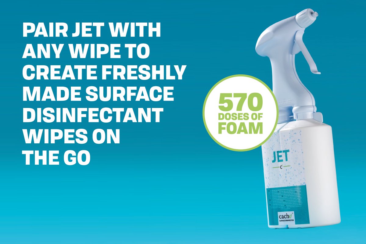 Efficacy with the standard wipe used in EN 16615 means JET can be paired with any wipe. 

Use a paper towel, a microfibre mitt or a biodegradable wipe to create sporicidal wipes. 

Find out more here:tristel.com/uk/cache-produ…

#infectionprevention