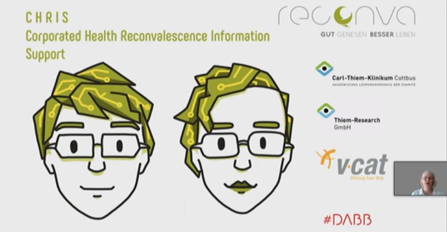 Telemed-Initiative Brandenburg e.V. (@telemed_ini) on Twitter photo Der virtuelle Assistent #CHRIS arbeitet bei <a href="/reconva/">ReconVA</a> und lernt im Laufe der #Genesungsberatung dazu, bis er selbst mitarbeiten kann. Ein Beispiel für "#Digitalisierung im #Gesundheitswesen" auf der Konferenz der <a href="/Telemed_Ini/">Telemed-Initiative Brandenburg e.V.</a>. Live: telematik-konferenz.de #telemed21 #eHealth Der virtuelle Assistent #CHRIS arbeitet bei <a href="/reconva/">ReconVA</a> und lernt im Laufe der #Genesungsberatung dazu, bis er selbst mitarbeiten kann. Ein Beispiel für "#Digitalisierung im #Gesundheitswesen" auf der Konferenz der <a href="/Telemed_Ini/">Telemed-Initiative Brandenburg e.V.</a>. Live: telematik-konferenz.de #telemed21 #eHealth