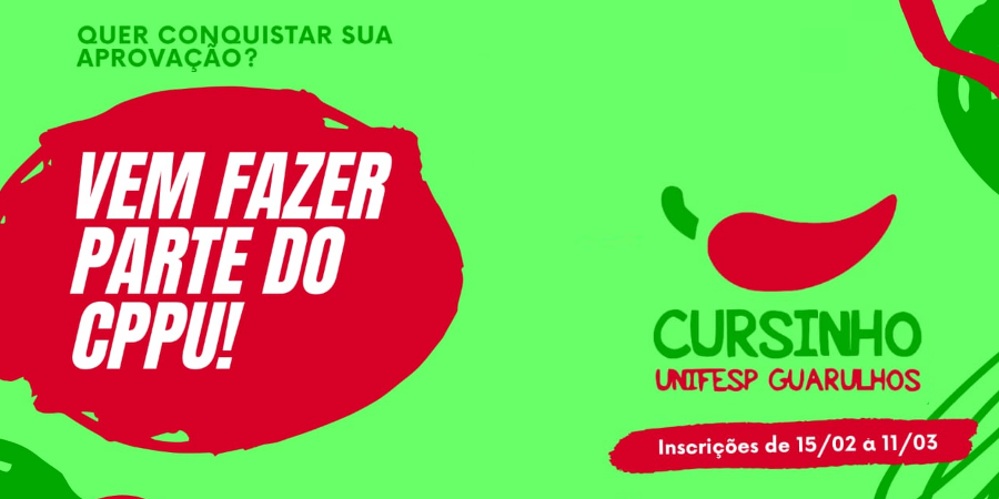 unifesp's tweet photo. Vai prestar #vestibular? Cursinho Popular Pimentas #Unifesp (#CPPU) oferece aulas on-line e gratuitas. Inscrições abertas até 11/3: https://t.co/yLwftbt03h. #somosunifesp #eflch #unifespguarulhos #cursinho #prevestibular https://t.co/w8711JxTqi