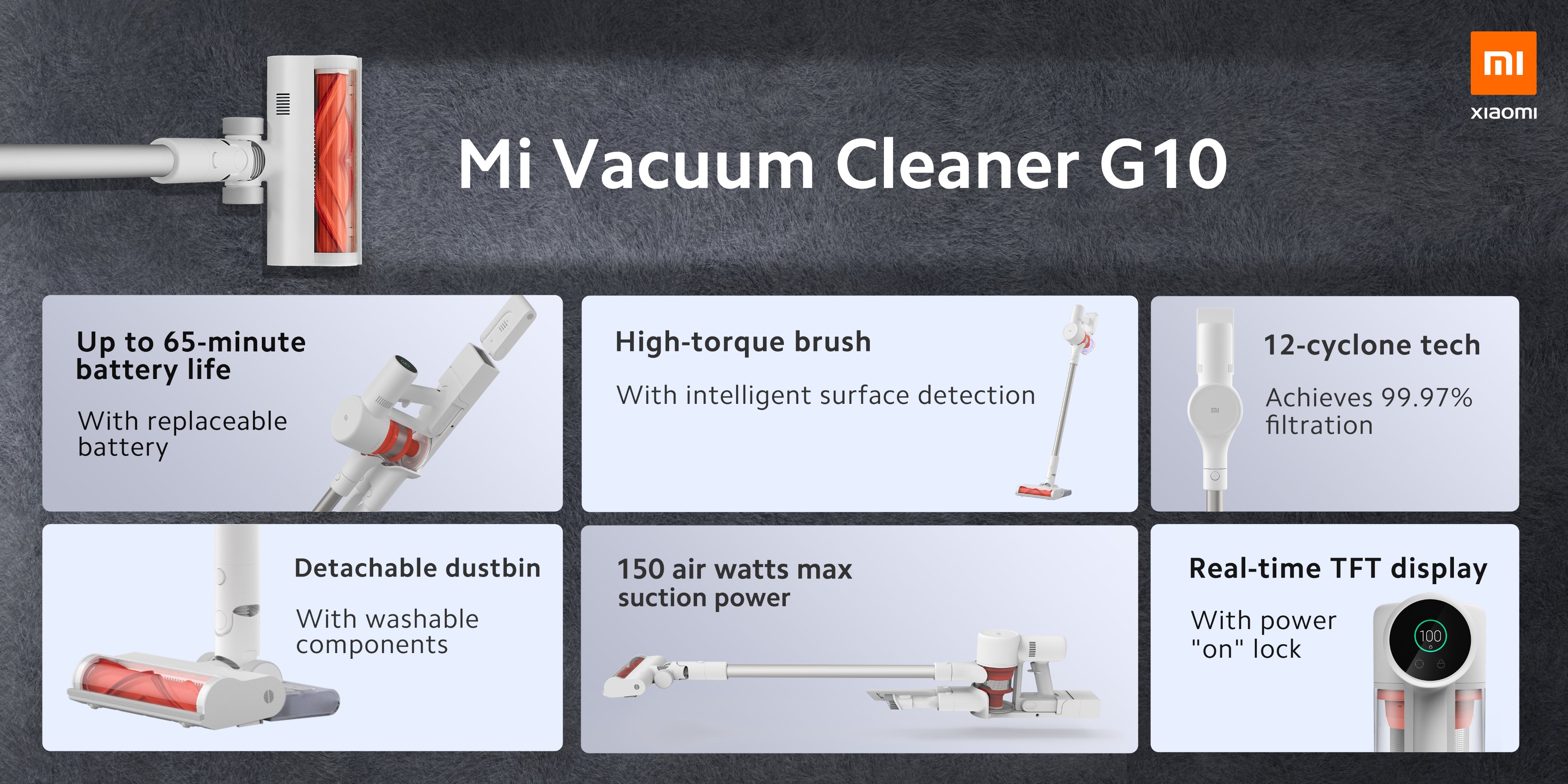 Xiaomi Mi Vacuum Cleaner G10 la aspiradora sin cables más completa
