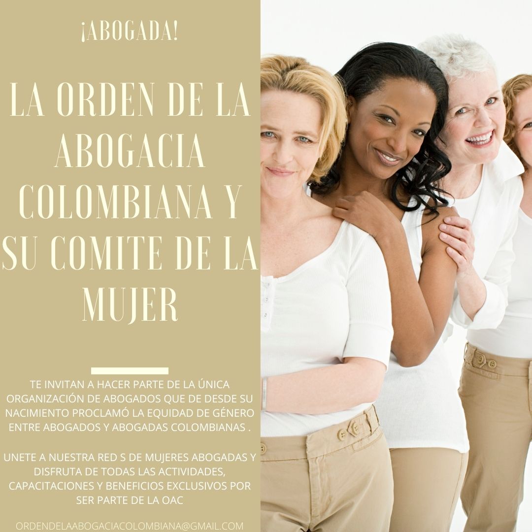 justiciapmujer's tweet photo. Se parte de una organización que trabajará por los derechos de las abogadas en Colombia, no te quedes sola, únete a la @OrdenOac y recibe los beneficios en networking, capacitaciones, descuentos, entre otros. #comitedelamujeroac #ordendelaabogaciacolombiana #unidossomosmas https://t.co/ypeQjPXeRP