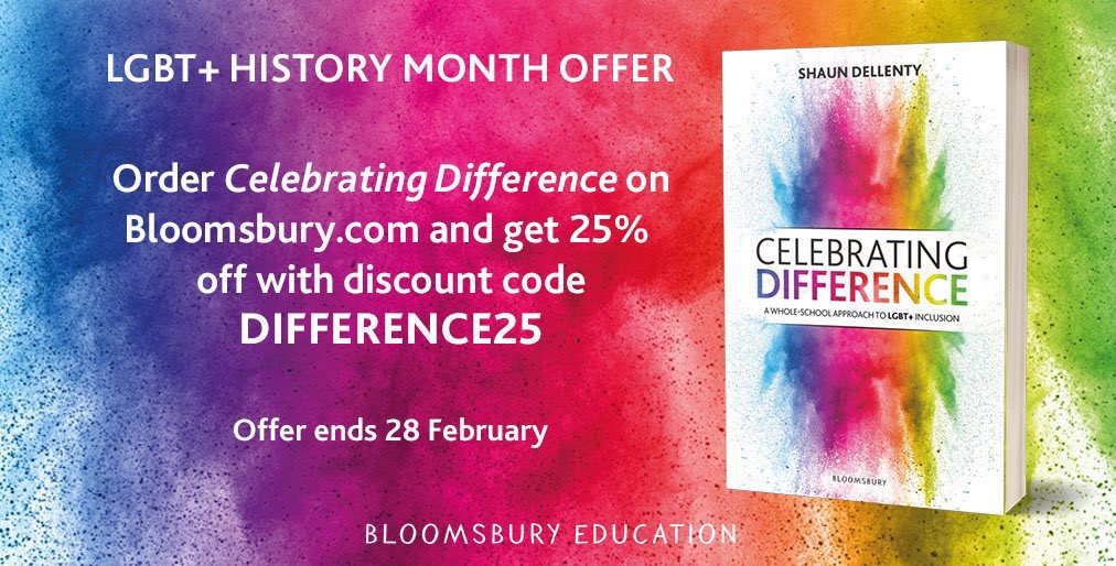 I recount my story of living &amp; learning through #section28 &amp; the #itsasin era in my book ‘Celebrating Difference.’ Special #LGBTHM21    25% discount-code enter DIFFERENCE25 at bloomsbury.com/uk/celebrating… #UKEdChat #pinkpalace