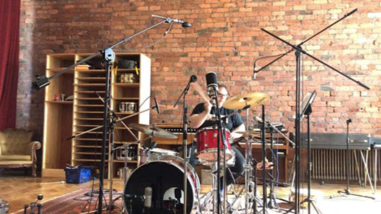 Burning_Codes's tweet photo. The genius that is Mr. Andy Hawkins laying down drums at the beautiful Nave Studios, Leeds for our new single "Art"!! Very excited!! https://t.co/fwrEM99Ea9