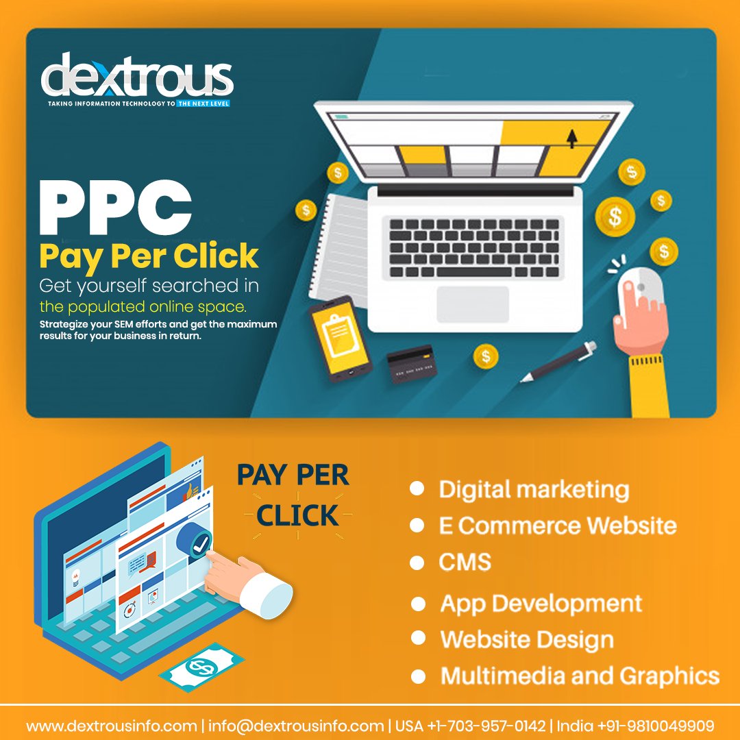 dextrousinfo's tweet photo. Raise the bar of your business leads or conversions with the PPC services and make your next big.
#websitedevelopment #webdevelopment #dextrousinfosolution #appdevelopment #webdesign #SEO #SMO #PPC #BlogCreation
https://t.co/3ejdxwa3l7 https://t.co/KeGcZKRR8k