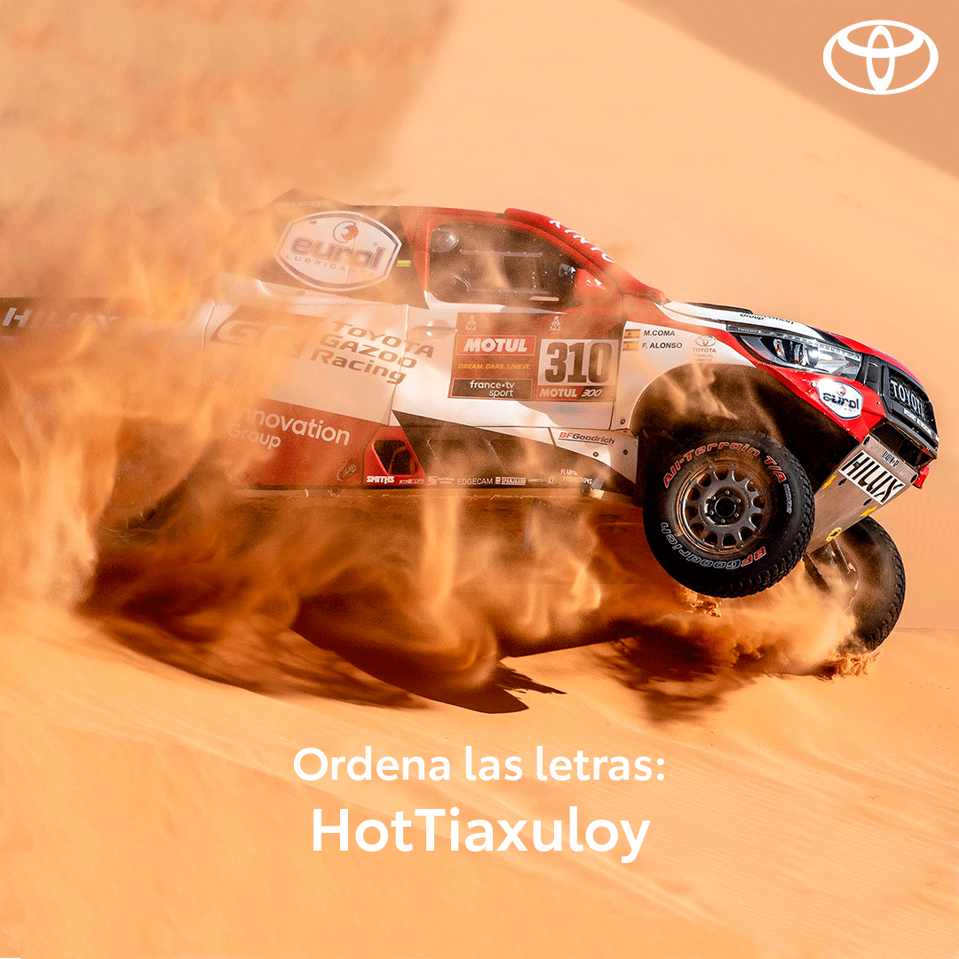 ¿Sabrías decir qué modelo Toyota es campeón?
¡Sólo tienes que ordenar las letras!
Deja un comentario con tu respuesta.

#grupotorreslara #toyota #motorarjona #toyotaespaña #car #automoción #madrid #torrejóndeardoz #alcaládehenares #guadalajara