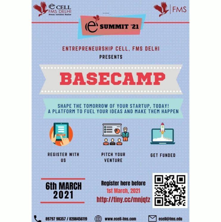 ecell_fms's tweet photo. Launching the much-awaited event of E Summit 2021, the Basecamp

Registration link: https://t.co/Va2n9SFk6r

Register -> Pitch -> Get Funded https://t.co/CrnHzdHCFI