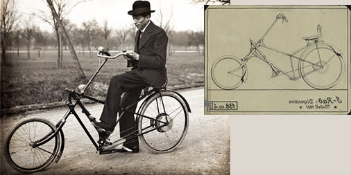 ETHBibliothek's tweet photo. Vor 100 Jahren revolutionierte der Ing. Paul Jaray (Vater der Stromlinie) mit einem neuartigen Fahrrad, dem hebelgetriebenen "J Rad" die Fahrradwelt.
Mehr dazu auf #ETHeritage: https://t.co/84u4E7hKys
#MehrWissen #Technik #Jaray https://t.co/YjyMBIiN0R