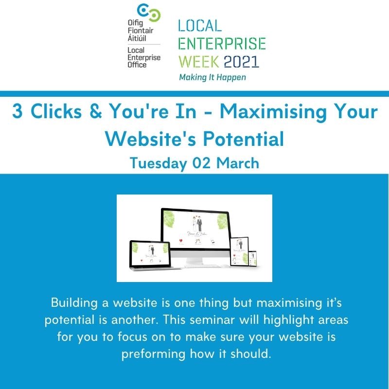 Would you like a few tips on how to make the most of your website? Mabye learn a couple of useful tricks to save time? Don't miss <a href="/MonaghanLEO/">LEO Monaghan</a> 
event '3 Clicks &amp; You're In - Maximising Your Website's Potential' Register here: localenterprise.ie/Monaghan/Monag…