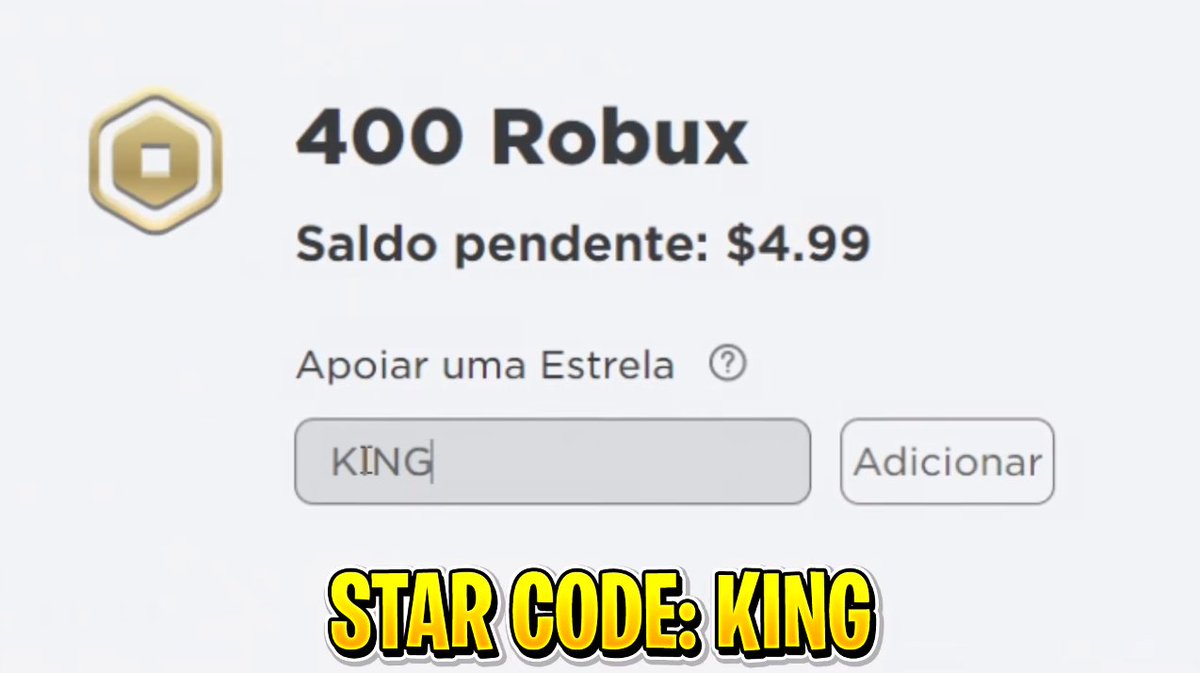 King  on X: Agora temos um StarCode do canal! ⭐Quando você for