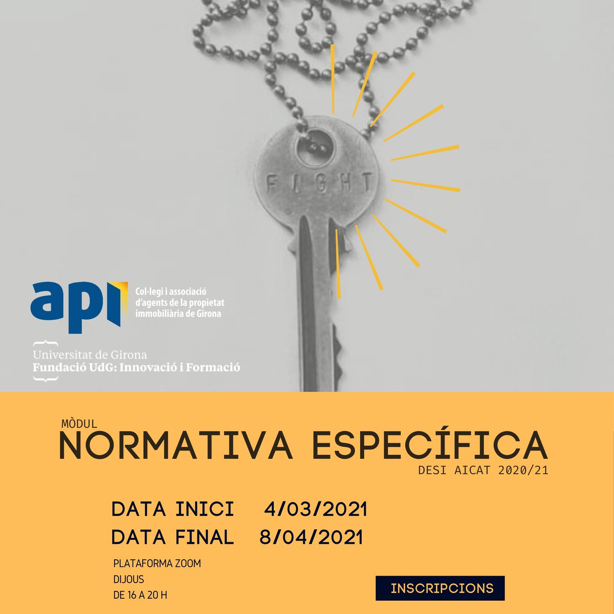 apigirona's tweet image. El sector immobiliari està regulat per una normativa que en els darrers mesos ha estat canviant. És moment d&apos;actualitzar-te! 
ÚLTIMES INSCRIPCIONS: buff.ly/3ql77UU
#formacióAPI #normativa #immobiliària #DESIAICAT #apiGirona  @fundacioudg