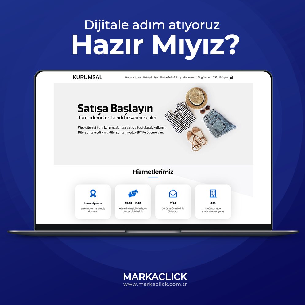 İşletmeniz adına veya bireysel yeni başlangıç için dijitalin gücünü kullanma zamanı. Şimdi web siteniz ile dijitale ilk adımı atabilirsiniz. İster kurumsal ister online satış için kullanabilir daha fazla potansiyel müşteriye ulaşarak gelirinizi arttırabilirsiniz.