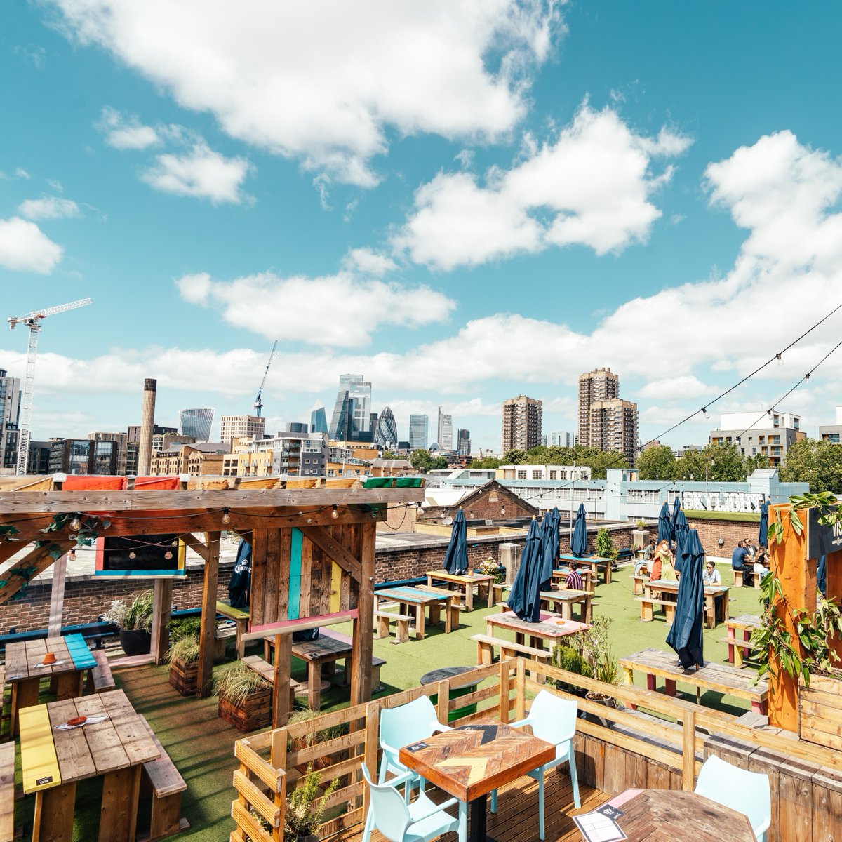 In case you missed it... we're opening for a whole week on Monday April 12th! And we're then open Thursday to Sunday from 18th April. From 17th May, we'll be able to increase bookings to groups of 30 and tables of 10.  The excitement is real! #skylightlondon