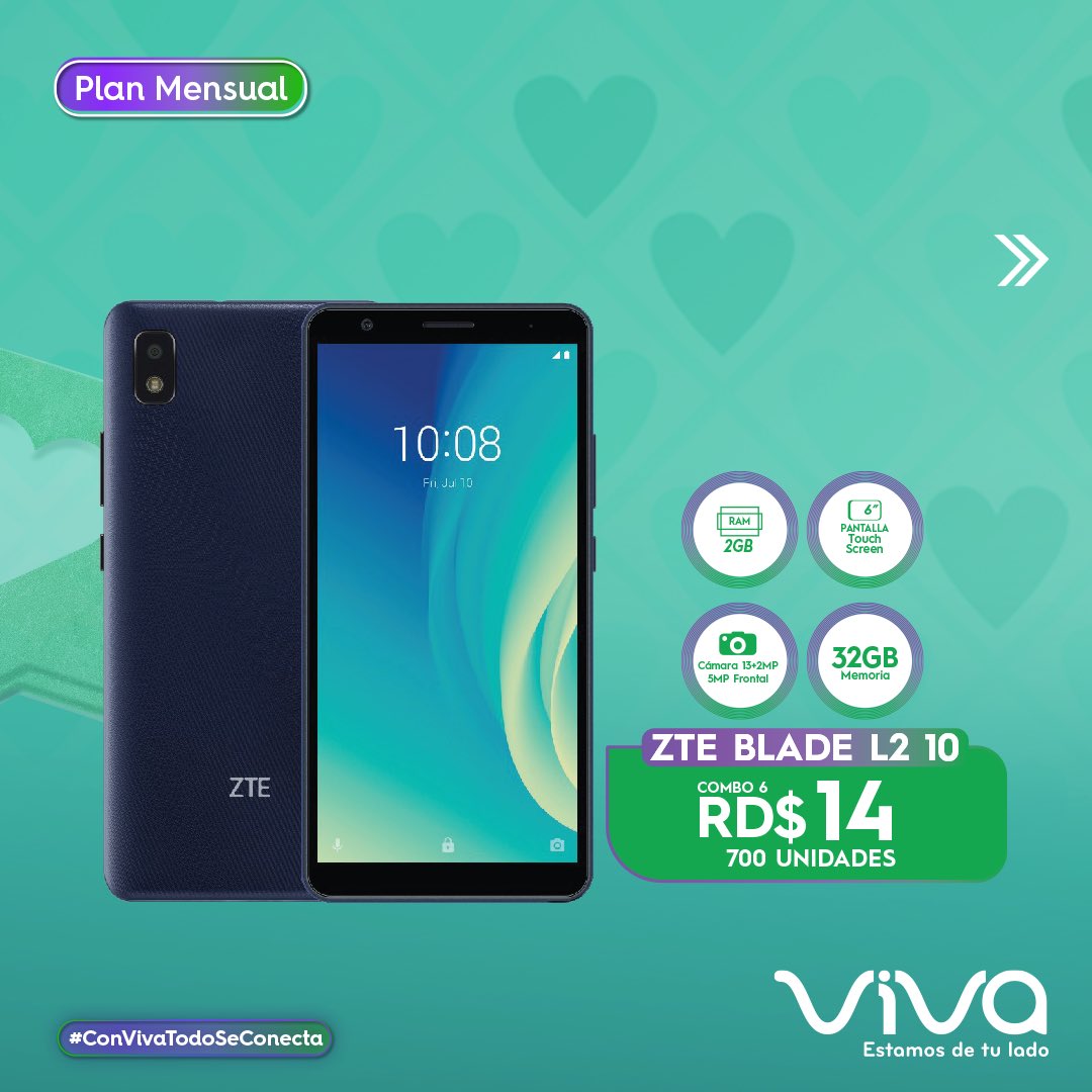 Viva_RD's tweet photo. ¡Aprovecha estas ofertas en el mes del amor! 💚
Enamórate con tu #PlanMensual y elige equipos desde RD$14 😱 🙌. Actíva una de estas #OfertasDeEquipos en tus planes mensuales y recibe más apps, data y minutos 📱🤩. #MejoresPlanes #VivaRD #ConVivaTodoSeConecta #PlanesMensuales https://t.co/ekvaBTMa91