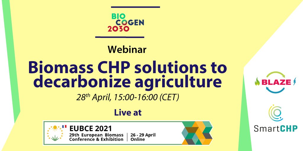 BLAZE (@blazeh2020) on Twitter photo The stakeholder platform BIOCOGEN 2030 is back, we will hold a new webinar in april during the EUBCE - European Biomass Conference & Exhibition
A newsletter and more info will follow soon
Stay tuned!
<a href="/EUBIA1/">EUBIA</a> <a href="/SmartCHP2020/">SmartCHP project 🇪🇺</a>
<a href="/GreenovateEU/">Greenovate! Europe</a>
#cogeneration #biomass #chp The stakeholder platform BIOCOGEN 2030 is back, we will hold a new webinar in april during the EUBCE - European Biomass Conference & Exhibition
A newsletter and more info will follow soon
Stay tuned!
<a href="/EUBIA1/">EUBIA</a> <a href="/SmartCHP2020/">SmartCHP project 🇪🇺</a>
<a href="/GreenovateEU/">Greenovate! Europe</a>
#cogeneration #biomass #chp