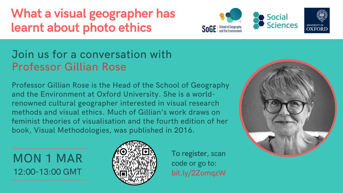 AliceChautard's tweet image. On 1 March, @CatGrasham and I will be hosting @ProfGillian as part of our series on Development and #PhotoEthics 📸

We look forward to hearing from her expertise as a visual geographer and her insights on #visualethics in research &amp;amp; beyond!

👉More info: bit.ly/2ZomqzW