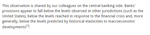 Well at least banks are preparing for the mess... or are they? c.30, count 'em, dots in Box 1 means 30 major eurozone banks not making enough provision for the coming crisis. Concentrated in countries most hit by Covid.