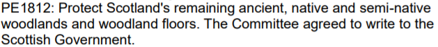 TreesHelp's tweet image. Here are the Public Petition Committee minutes from the virtual meeting on January 27 2021 if you fancy a read.👏👏👏 @scotgov    parliament.scot/S5_PublicPetit… #ProtectAncientWoodlands
