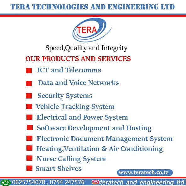 teratech_tz's tweet photo. Karibu kwa huduma Bora,gharama nafuu  na Kwa Haraka 

#Teratech #speed #quality #integrity #Telecom #ICT #Tanzania #Securitysystems https://t.co/a7aENIVoJR