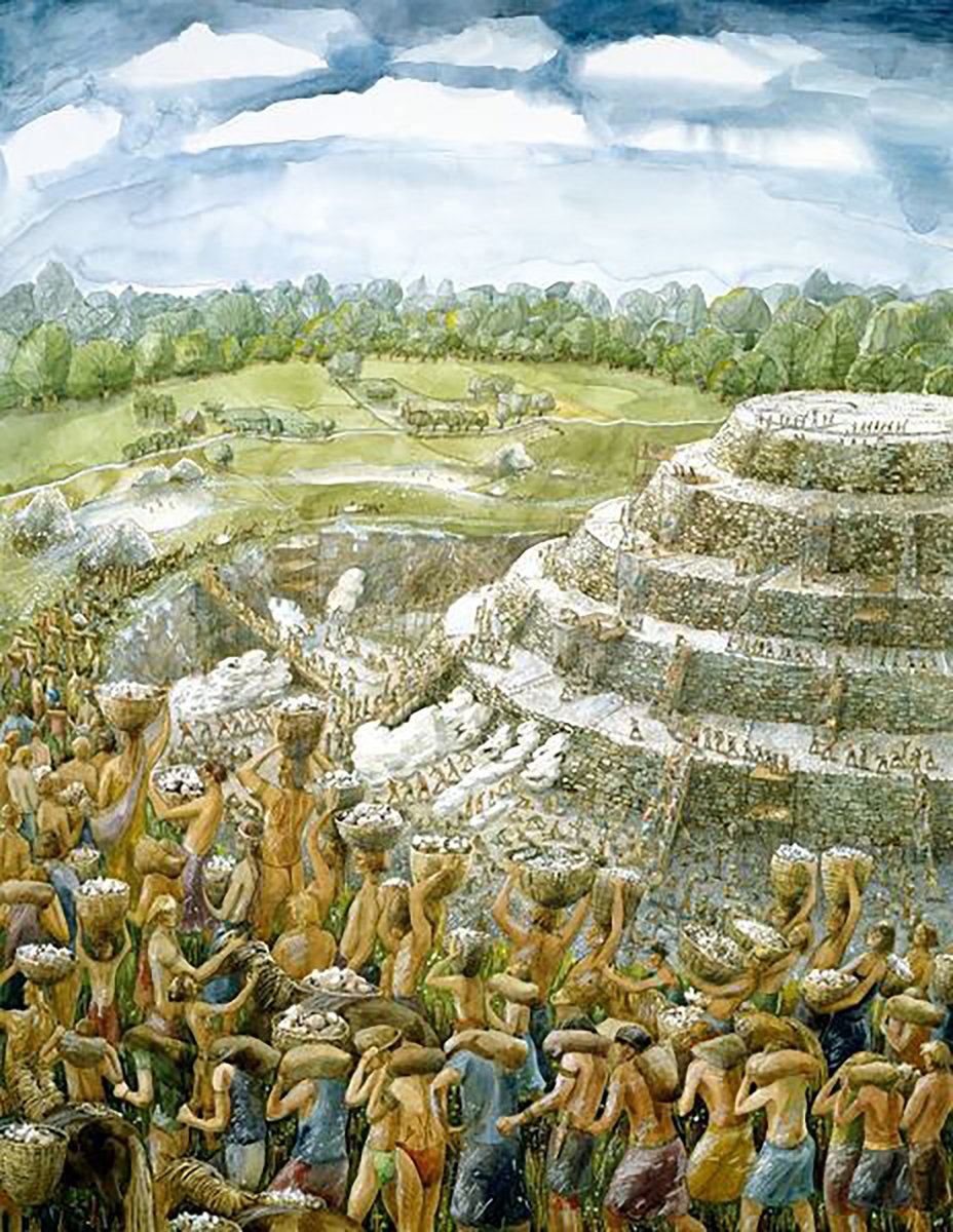 Britain's first pyramid. Very likely of the Celtic Druid religion, being that the Celtic language arrived in the Islands at around 3870 BC, according to Toth. And there is no other religion, on the historical record, than Druidism, there.