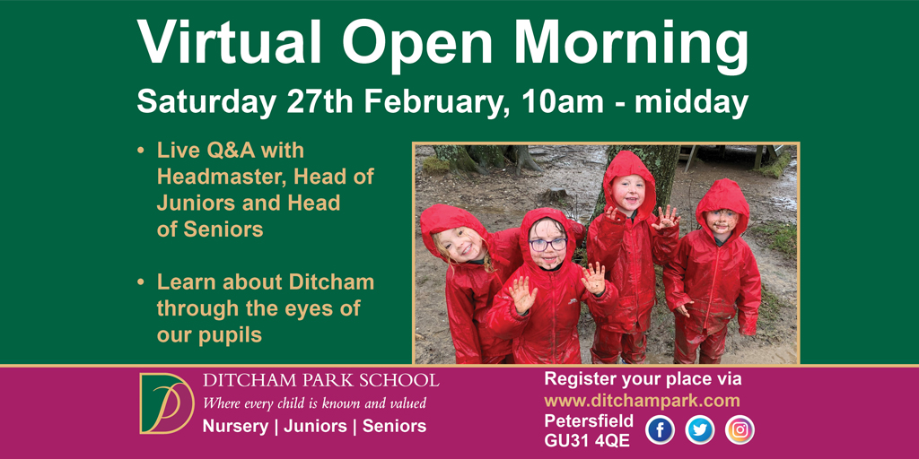 DitchamJuniors's tweet photo. We love exploring &amp; going on adventures in our woods, baking bread outdoors under a tarpaulin, bluebell walks, sketching or re-creating the Great Fire of London! Wellies are essential kit at Ditcham! Join us @DItchamPark for Virtual Open Morning 27 Feb https://t.co/cdjeT45RWO https://t.co/wGMfC4By7x