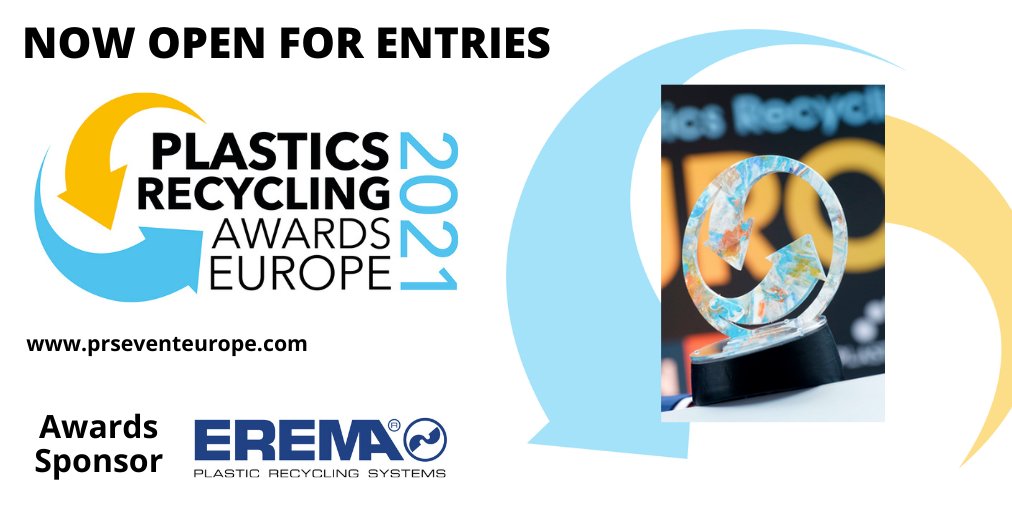 PLEASE RT: We are delighted to announce that Entries have Opened for the Plastics Recycling Awards Europe 2021 #PRAE2021 ow.ly/Q1gv50DCoi6