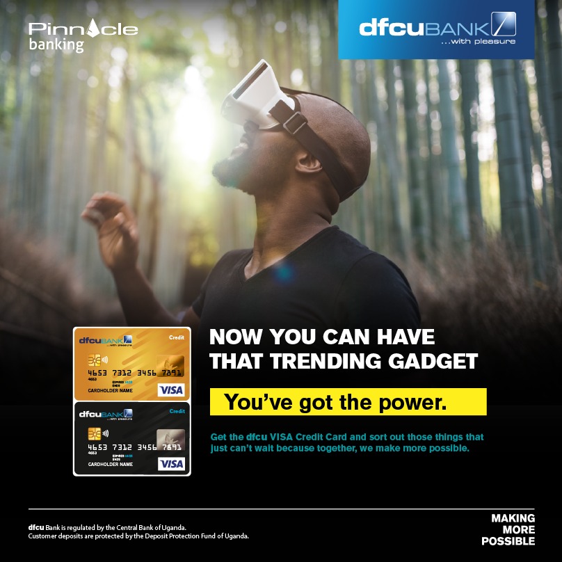 Calling all gadget lovers and friends of gadget lovers!!! 🗣️📢📢 With the dfcu Visa Contactless Credit Card, you can now get the latest mobile phone, replace that laptop or start your fitness journey with the right exercise band.