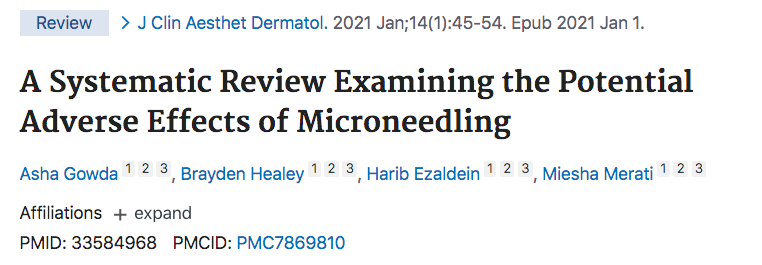 Revisión sistemática de los dispositivos de microagujas (microneedle). Incluyendo >1000 pacientes en total perfil de seguridad muy aceptable con pocos efectos adversos, casi todos relacionados con eritema, edema o dolor moderado.

buff.ly/2N9GNyw