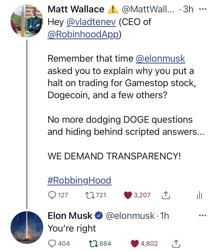 Matt Wallace We Did It Everyone Who Was Sharing Retweeting Got Elonmusk To Respond Elon Musk Is One Of The Only Billionaires Who Takes The Time To Talk To Normal