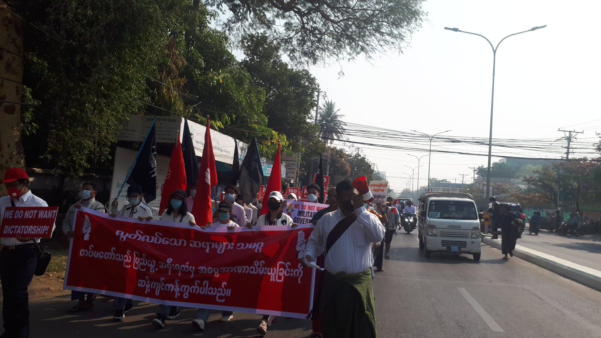 MdySaya's tweet photo. Mandalay teacher group 
#No Military Coup https://t.co/h0LJcYefLv