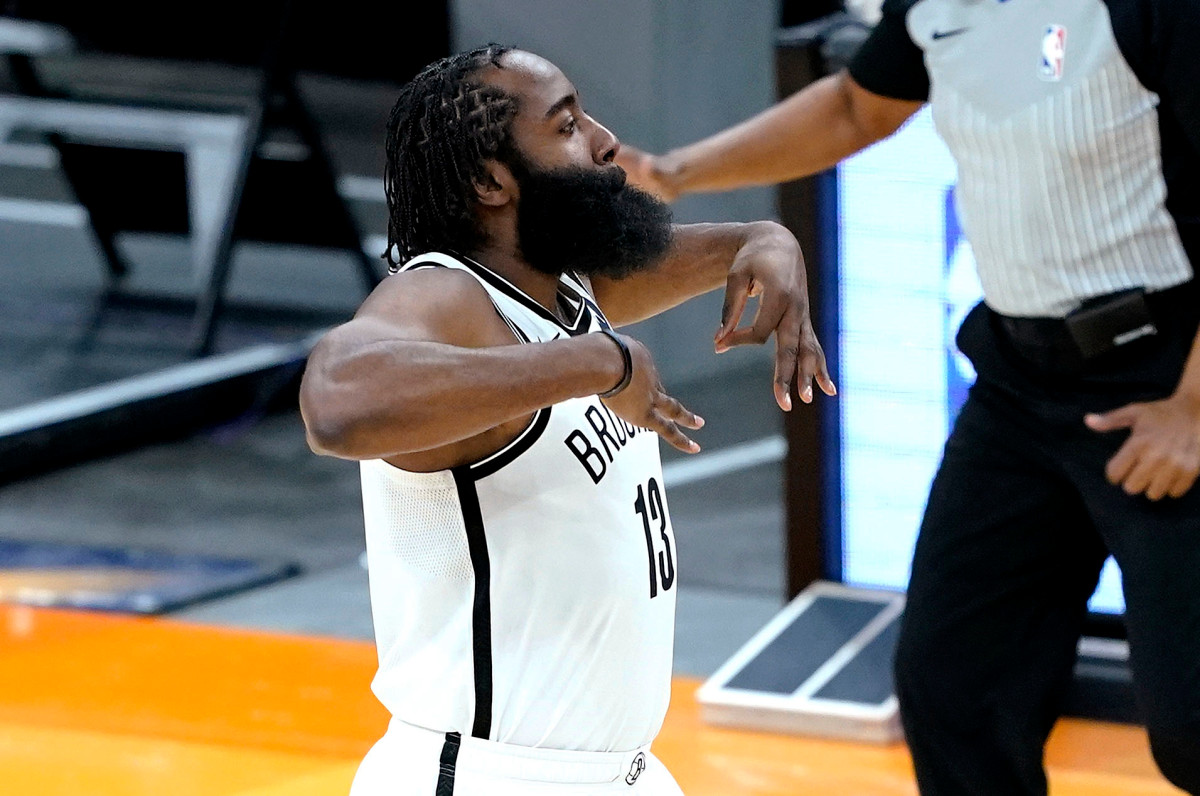 James Harden, Nets dig out of 24 point hole to stun Suns