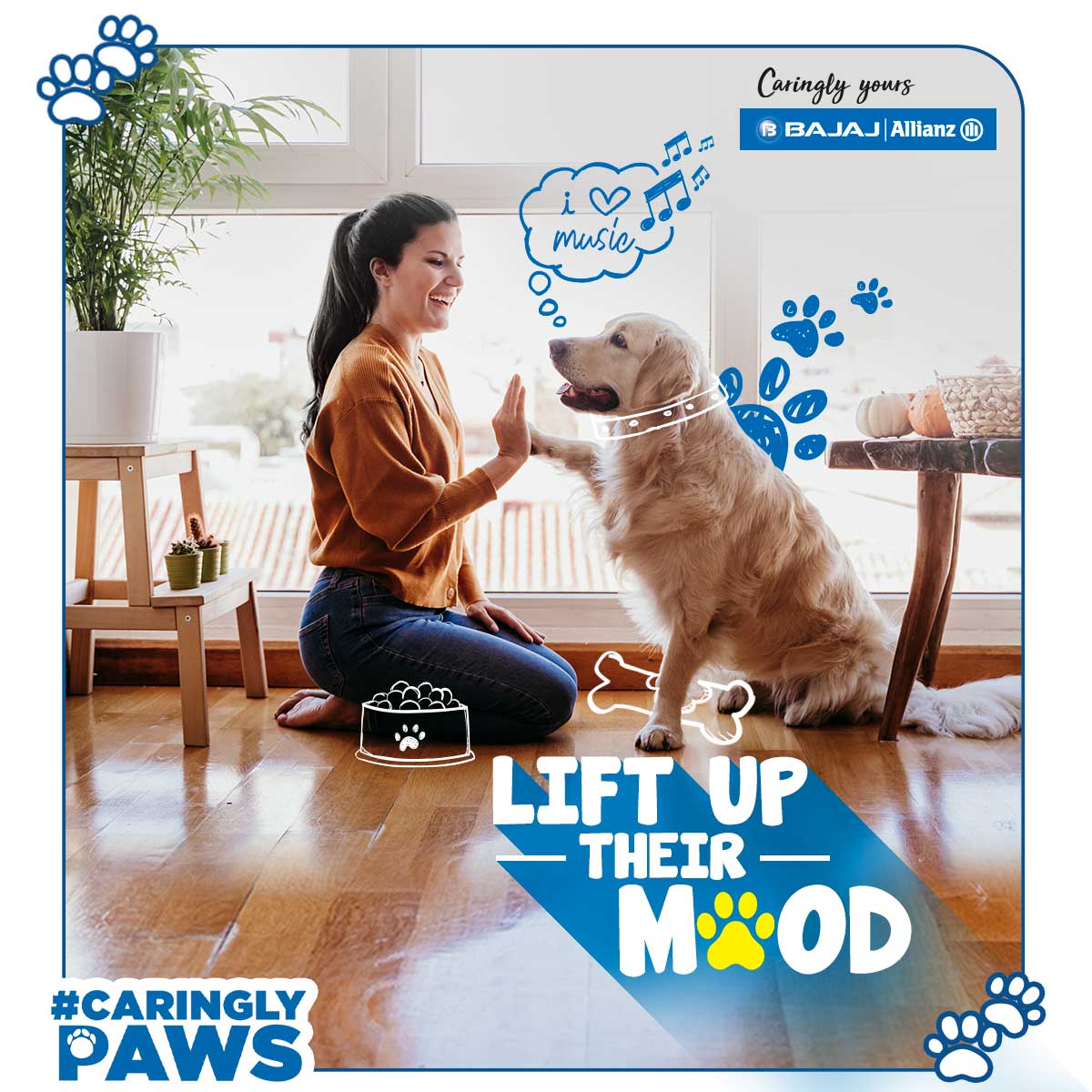 bajajgeneral's tweet photo. Play that track and bring them abundance of happiness on this day of love with our #CaringlyPaws playlist - https://t.co/nI1EAFbMg5. #BajajAllianzPetDogPlaylist #BajajAllianzPetDogInsurance #PetDogInsurance #CaringlyYours
*T&amp;C Apply - https://t.co/igaXnyUjgj https://t.co/MLQZnLGeEH