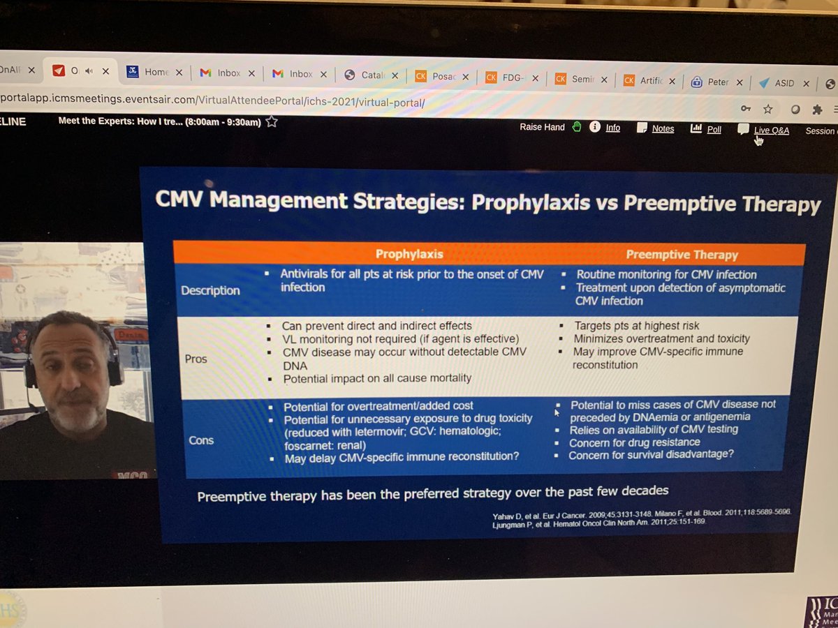 Great first day of <a href="/ICHS2021/">ICHS</a>!  CMV, transplant tourism, donor derived infections, invasive fungal infections, MDR pathogens, covid19- all in the mix! And with such a line up of experts! So privileged to hear from the best. Can’t wait for day 2. #ICHS2021