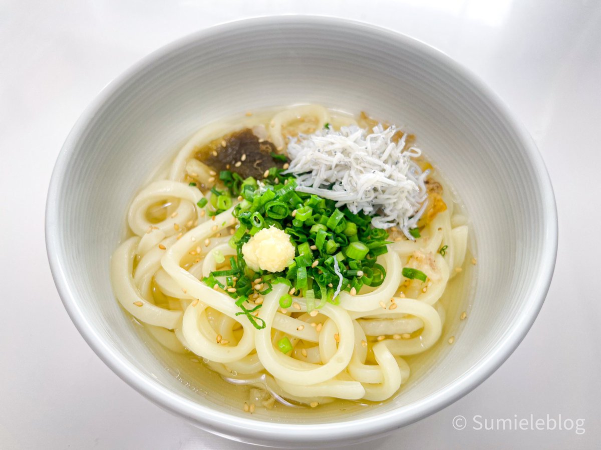 PSumiele's tweet photo. お昼ごはんは、#うどん
#かすうどん #串カツ田中 風
さっぱりスープに、とろろ昆布とネギ、しょうが。最後にゴマをパラパラっと!
簡単で美味しい!これに尽きる🤣
#美味しい #うどんスタグラム #日本食 #麺スタグラム #japanesefood #delicious #photography #tastegreat #udon #kasuudon https://t.co/twW0noOAUU