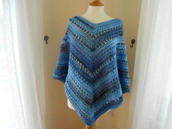 Womens  Crochet Poncho tinyurl.com/y28vbh2u via @EtsySocial #etsymntt #etsysocial #womensponcho #uniquegiftforher