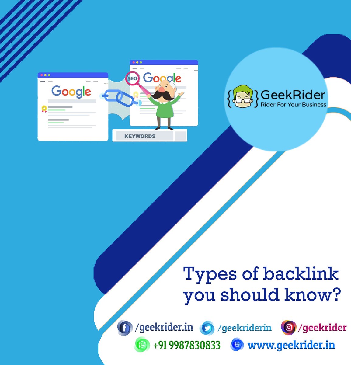 Types of backlink you should know?

🔗 Nofollowed
🔗 Followed
🔗 Sponsored/paid
🔗 UGC
🔗 High authority
🔗 Toxic/Unnatural
🔗 Editorially placed

#geekrider @GeekRiderin #backlink #keywords  #corporatecard #contentmarketing #sponsored #paid #highauthority #toxic #unnatural #SEO