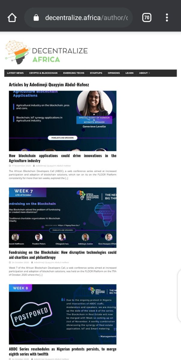 quayyimbakr's tweet photo. During the course of my work at @AbdCseries, @JeluridaAfrica and @decentralizeAFR, I must have written some premium works on how blockchain, cryptocurrencies and decentralized tech can drive innovation in various African industries. 

Read them here: https://t.co/serhvXgDaN https://t.co/NcGCOnnBPr